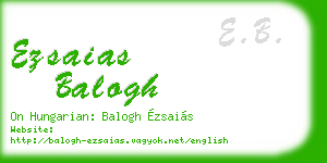 ezsaias balogh business card
